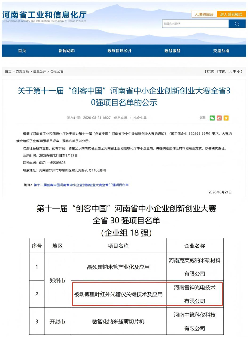 河南雷神光电技术有限公司强势入围第十一届“创客中国”全省30强